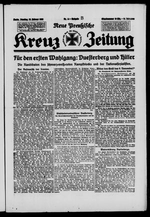 Neue preussische Kreuz-Zeitung vom 23.02.1932