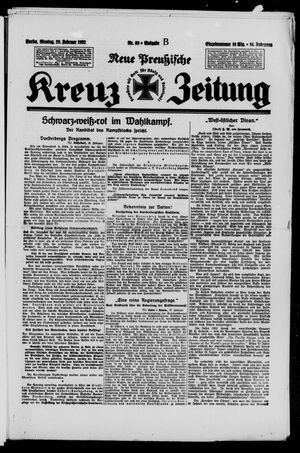 Neue preussische Kreuz-Zeitung vom 29.02.1932