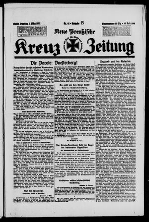 Neue preussische Kreuz-Zeitung vom 01.03.1932
