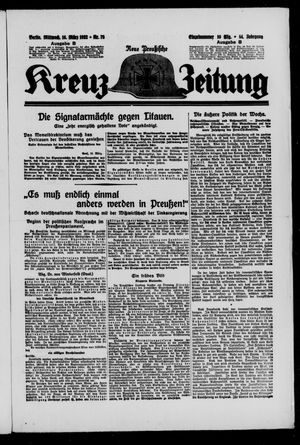 Neue preussische Kreuz-Zeitung vom 16.03.1932