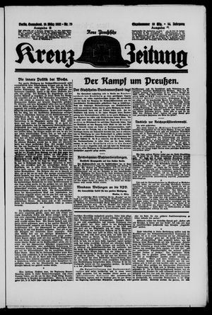 Neue preussische Kreuz-Zeitung vom 19.03.1932