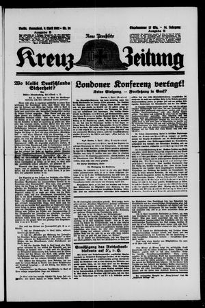 Neue preussische Kreuz-Zeitung vom 09.04.1932