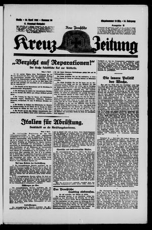Neue preussische Kreuz-Zeitung on Apr 10, 1932