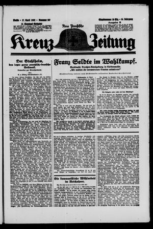 Neue preussische Kreuz-Zeitung vom 17.04.1932