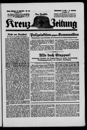 Neue preussische Kreuz-Zeitung vom 20.04.1932