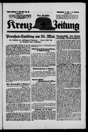 Neue preussische Kreuz-Zeitung vom 27.04.1932