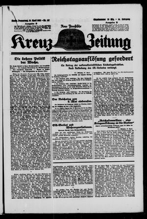 Neue preussische Kreuz-Zeitung vom 28.04.1932