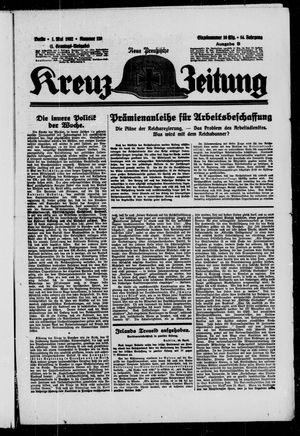 Neue preussische Kreuz-Zeitung vom 01.05.1932