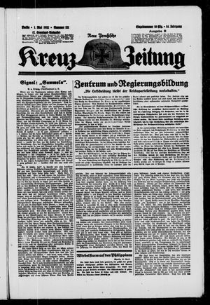 Neue preussische Kreuz-Zeitung vom 01.05.1932