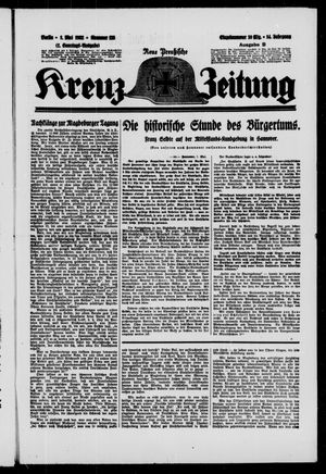 Neue preussische Kreuz-Zeitung vom 08.05.1932