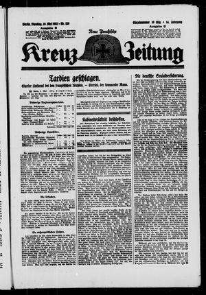 Neue preussische Kreuz-Zeitung vom 10.05.1932