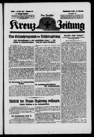 Neue preussische Kreuz-Zeitung vom 22.05.1932