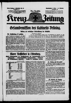 Neue preussische Kreuz-Zeitung vom 31.05.1932