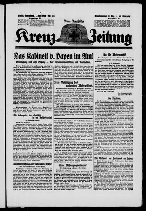 Neue preussische Kreuz-Zeitung vom 04.06.1932