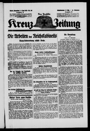 Neue preussische Kreuz-Zeitung vom 11.06.1932