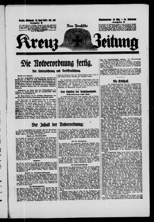 Neue preussische Kreuz-Zeitung vom 15.06.1932