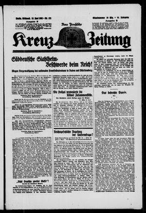 Neue preussische Kreuz-Zeitung vom 22.06.1932