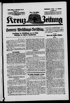 Neue preussische Kreuz-Zeitung vom 24.06.1932