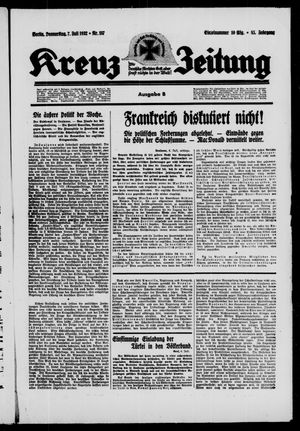 Kreuz-Zeitung vom 07.07.1932