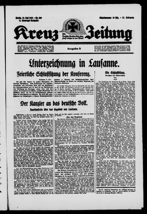 Kreuz-Zeitung vom 10.07.1932