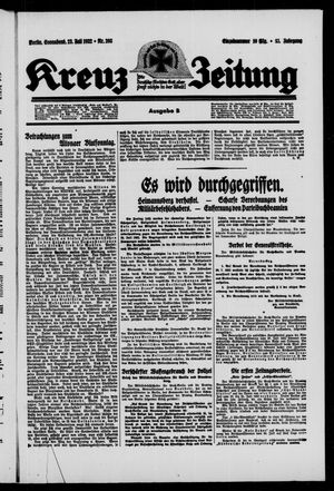 Kreuz-Zeitung vom 23.07.1932