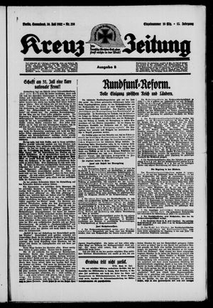 Kreuz-Zeitung vom 30.07.1932