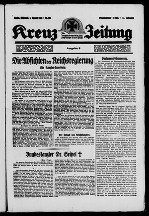 Kreuz-Zeitung vom 03.08.1932