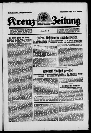 Kreuz-Zeitung vom 04.08.1932
