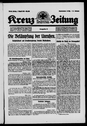 Kreuz-Zeitung vom 05.08.1932