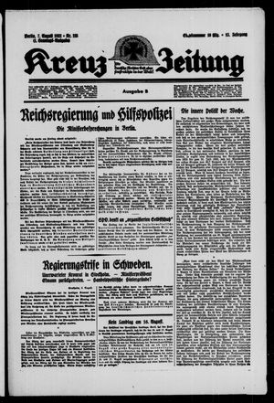 Kreuz-Zeitung vom 07.08.1932