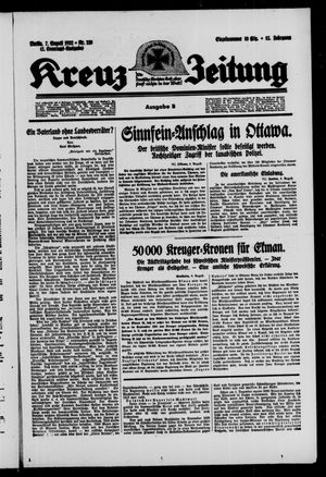 Kreuz-Zeitung vom 07.08.1932