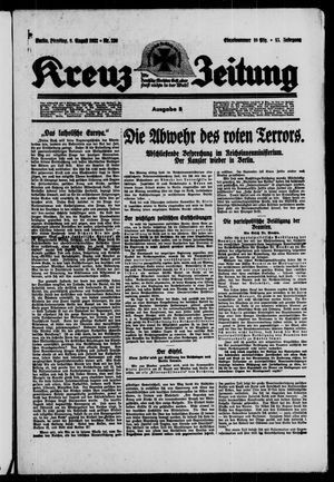 Kreuz-Zeitung vom 09.08.1932