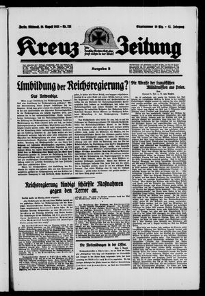 Kreuz-Zeitung vom 10.08.1932