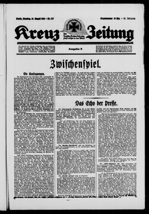 Kreuz-Zeitung vom 16.08.1932