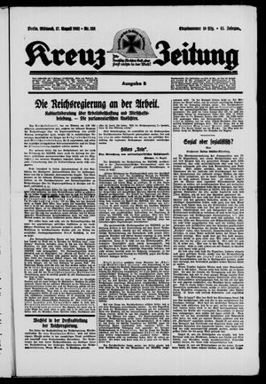 Kreuz-Zeitung vom 17.08.1932