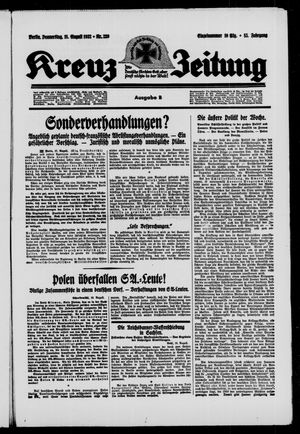 Kreuz-Zeitung vom 18.08.1932