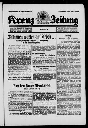 Kreuz-Zeitung on Aug 20, 1932