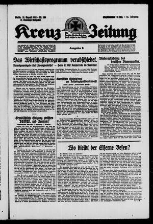 Kreuz-Zeitung vom 28.08.1932