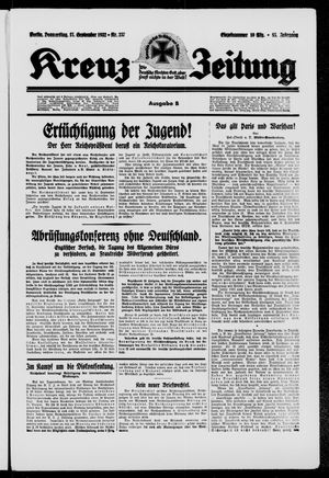 Kreuz-Zeitung on Sep 15, 1932