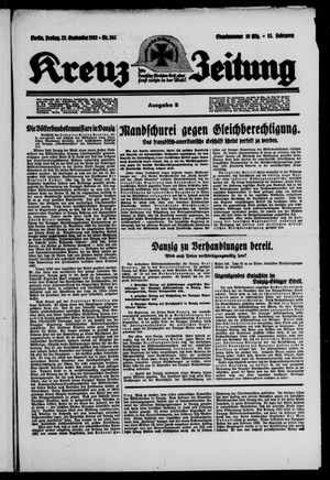 Kreuz-Zeitung vom 23.09.1932