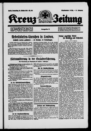 Kreuz-Zeitung vom 20.10.1932