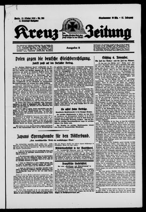 Kreuz-Zeitung vom 23.10.1932