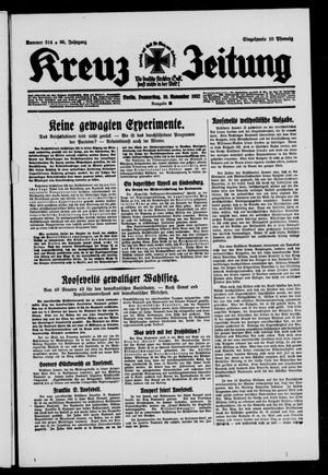 Kreuz-Zeitung vom 10.11.1932