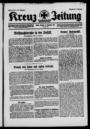 Kreuz-Zeitung vom 19.12.1932