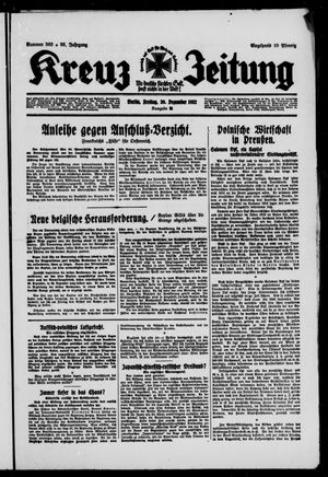 Kreuz-Zeitung vom 30.12.1932