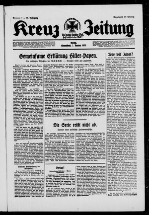 Kreuz-Zeitung vom 07.01.1933