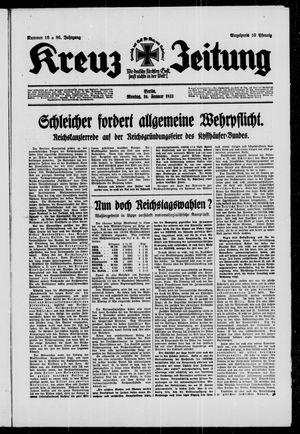 Kreuz-Zeitung vom 16.01.1933
