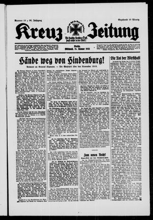 Kreuz-Zeitung vom 18.01.1933