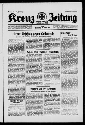 Kreuz-Zeitung vom 19.01.1933