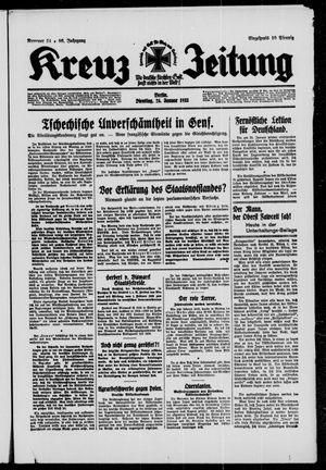Kreuz-Zeitung vom 24.01.1933